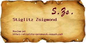 Stiglitz Zsigmond névjegykártya