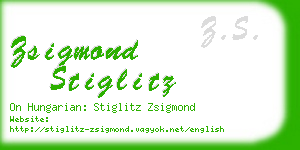 zsigmond stiglitz business card